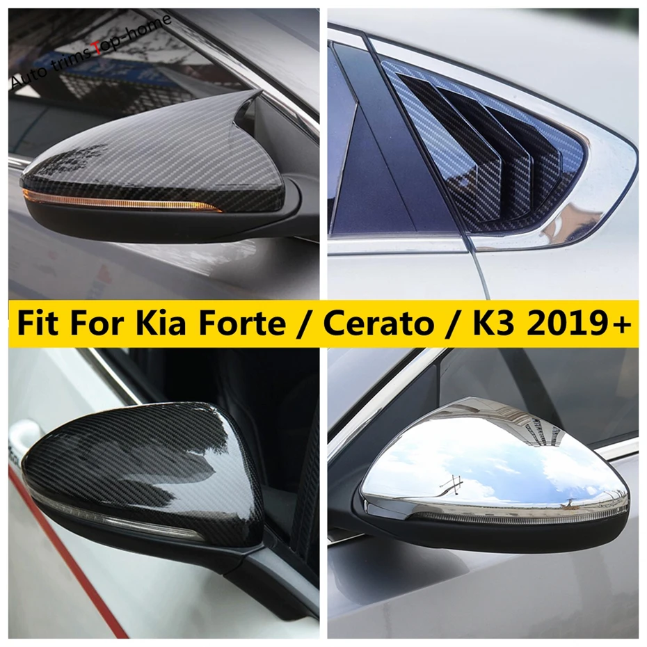 

Side Rearview Mirror Cap Shell / Rear Window Shutter Louver Air Vent Cover Trim Accessories For Kia Cerato Forte K3 2019 - 2022