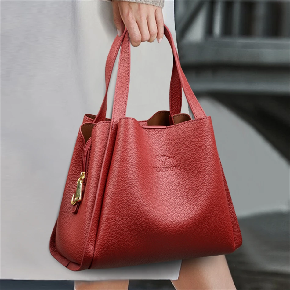 

Brand High Quality Soft Leather Large Capacity Top-handle Bags Female Handbags Women Shoulder Crossbody Totes Messanger Bag