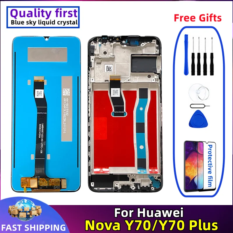

For Huawei Nova Y70 Plus LCD MGA-LX9 Original With frame Mobile Phone Display Touch Screen Digitizer Assembly Replacement