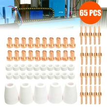 65Pcs Air Plasma Cutting Tips For LG-40 PT-31 Cutter Consumables CUT-40 CUT-50D Swirling Rings Electrode Shield Cups
65Pcs Air Plasma Cutting Tips For LG-40 PT-31 Cutter Consumables CUT-40 CUT-50D Swirling Rings Electrode Shield Cups