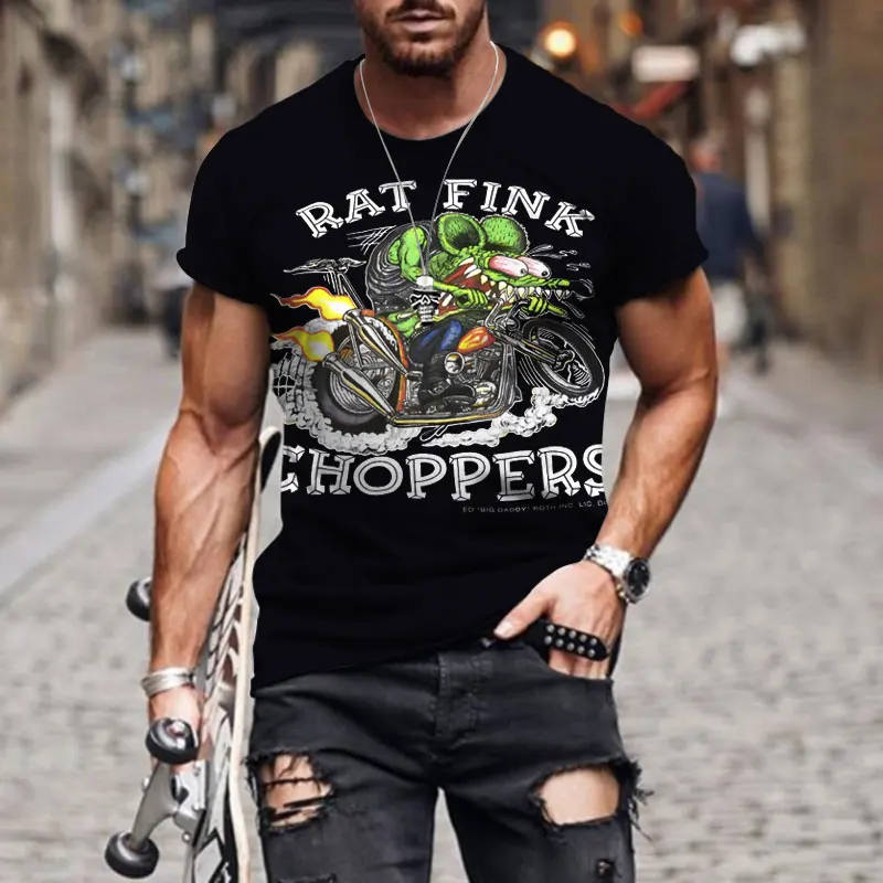 2023 Sum Fashion Trend Men's T-shirt 3D High Quality Printed Short-sleeved Cool T-shirt Skull Motorcycle Personality Street Top
2023 Sum Fashion Trend Men's T-shirt 3D High Quality Printed Short-sleeved Cool T-shirt Skull Motorcycle Personality Street Top