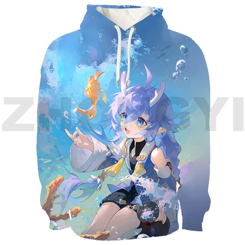 

Moletom de manga comprida feminino, roupas Harajuku, moda para jogos 3D, Honkai Impact 3rd, adolescentes, primavera e outono