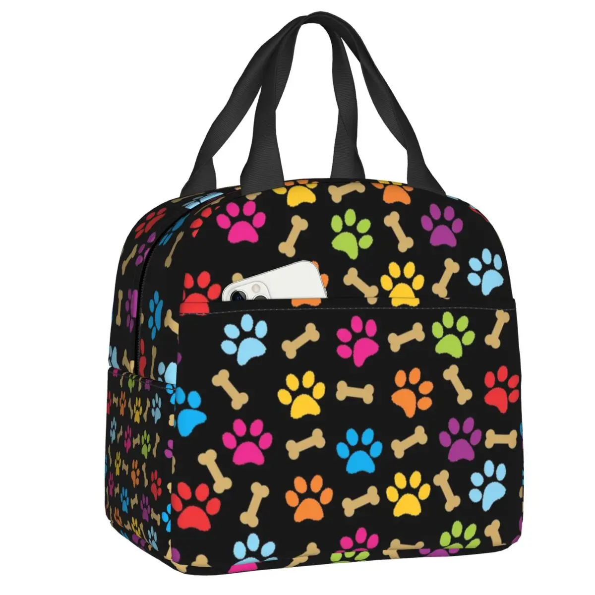 Custom Colorful Dog Paw Print Pattern Lunch Bag Men Women Cooler Warm Insulated Lunch Boxes for Student School
Custom Colorful Dog Paw Print Pattern Lunch Bag Men Women Cooler Warm Insulated Lunch Boxes for Student School