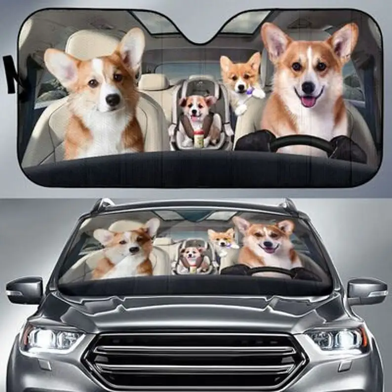 Corgi Family Funny Safe Driver Auto Sun Shade Windshield Sunshade, Customized Gift Custom Animal Pattern Sunshade
Corgi Family Funny Safe Driver Auto Sun Shade Windshield Sunshade, Customized Gift Custom Animal Pattern Sunshade