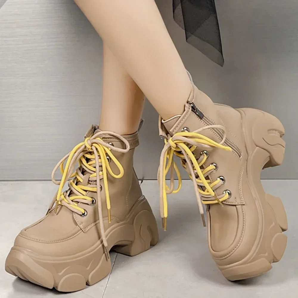 Women Punk Boots Fashion Ladies Shoes Lace-up High Heel Martin Boots Female Round Toe Platform Shoes Woman Short Boots Zapatos
Women Punk Boots Fashion Ladies Shoes Lace-up High Heel Martin Boots Female Round Toe Platform Shoes Woman Short Boots Zapatos