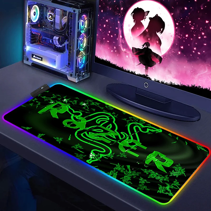 

New Razer Goliathus Speed RGB LED Light Desk Mat Computer Mousepad Backlight Keyboard Cover Table Mause Gaming Mouse Pad Carpet