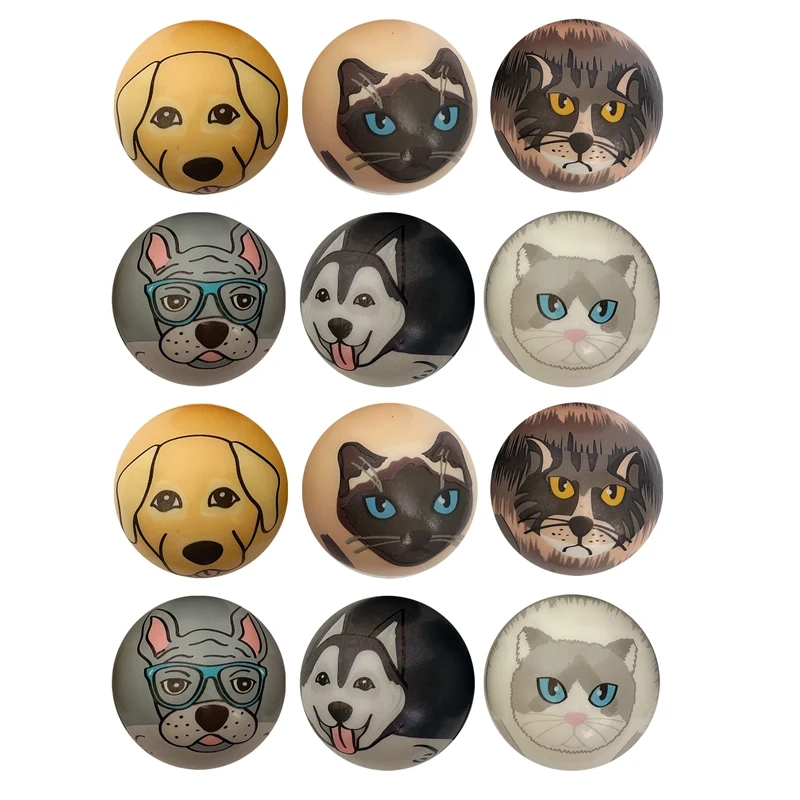 12 Pcs 6.3Cm Cartoon Cat Dog Foam Ball Relief Toy Hand Wrist Exercise Toy Balls For Children Adult
12 Pcs 6.3Cm Cartoon Cat Dog Foam Ball Relief Toy Hand Wrist Exercise Toy Balls For Children Adult