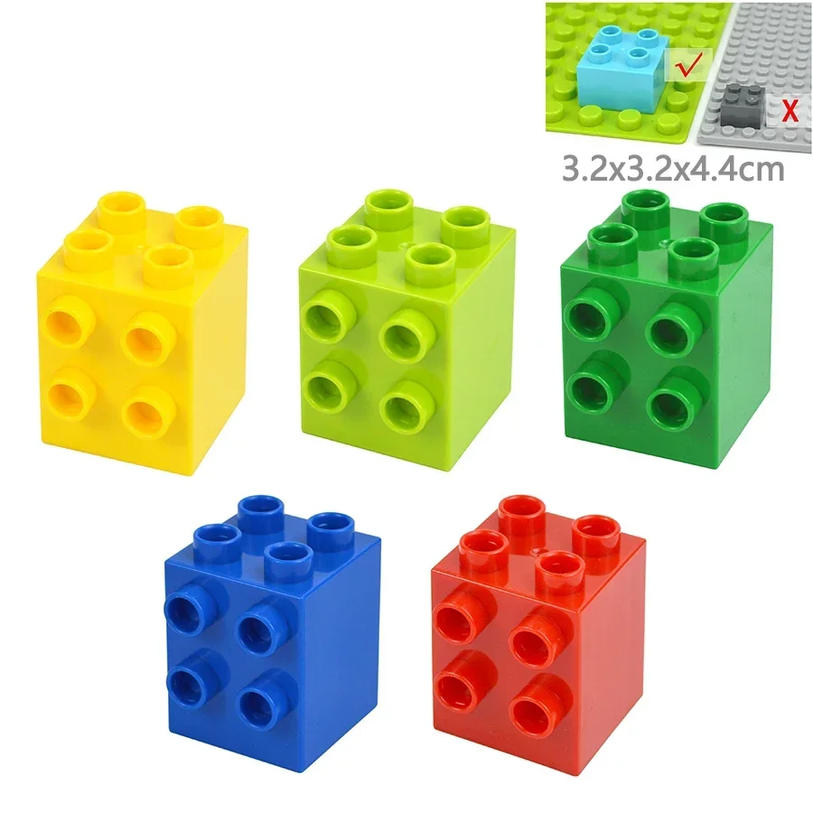 6Pcs Big Size Building Blocks 2x2 Dot Raised High Thick Brick Large Particle Assembled Construction Educational Kid Toys Duploes
6Pcs Big Size Building Blocks 2x2 Dot Raised High Thick Brick Large Particle Assembled Construction Educational Kid Toys Duploes