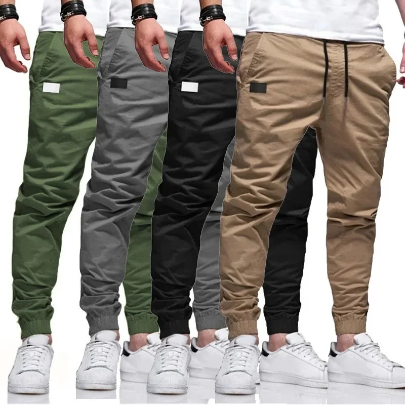 

Spring And Autumn Men's Fit Casual Sports Pants Sweatpants Male Jogger Pant Man Pencil Pants Trousers Multi-pocket Sweatwear