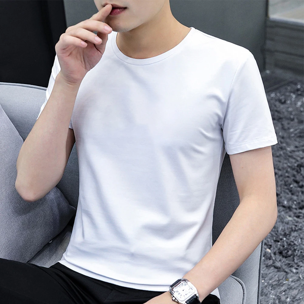 High Quality Man's T-Shirts Stretch Round-Neck Basic Short Sleeves Tops Mens Seamless Thin Undershirts Summer T Shirt 2023
High Quality Man's T-Shirts Stretch Round-Neck Basic Short Sleeves Tops Mens Seamless Thin Undershirts Summer T Shirt 2023
