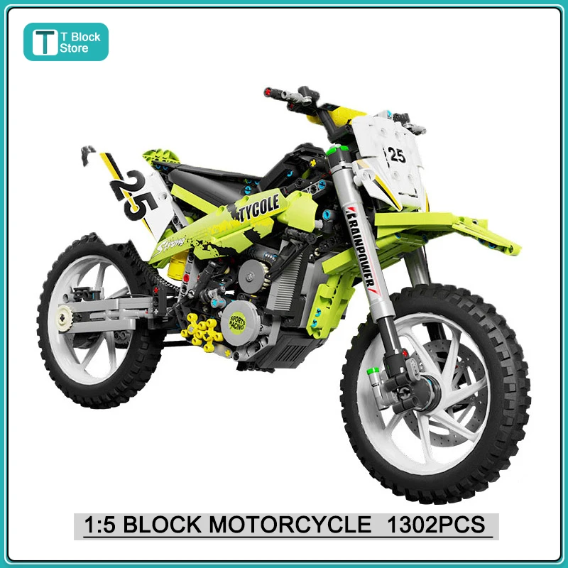 Technical 1:5 Off Road Motorcycle Motorbike Locomotive City Sports Car Moc High Tech Modular Bricks Model Building Blocks T4018
Technical 1:5 Off Road Motorcycle Motorbike Locomotive City Sports Car Moc High Tech Modular Bricks Model Building Blocks T4018