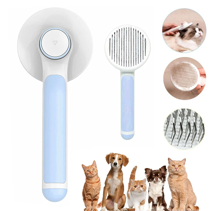 

Cat Brush Comb Hair Removal Cats Grooming Care Tools Slicker Brush Cat Hair Massage Brush Hair Shedding Self Cleaning Dog Comb