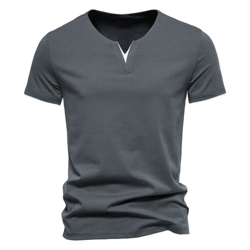 Mens Short Sleeve Henley Shirts Casual Cotton Slim Fit Basic Summer V Neck T-Shirt
Mens Short Sleeve Henley Shirts Casual Cotton Slim Fit Basic Summer V Neck T-Shirt