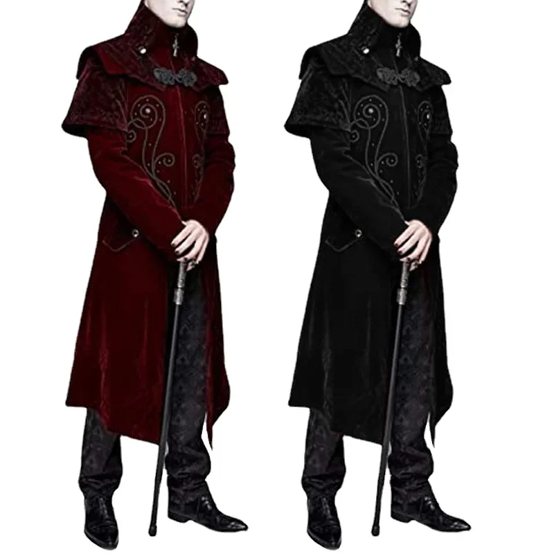 Men's Gothic Medieval Steampunk Castle Vampire Devil Red Black Coat Cosplay Costume Victorian Luxury Tuxedo Suit Trench Jackets
Men's Gothic Medieval Steampunk Castle Vampire Devil Red Black Coat Cosplay Costume Victorian Luxury Tuxedo Suit Trench Jackets