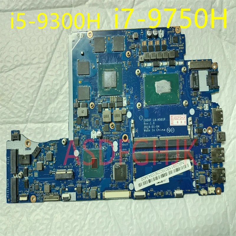 

Used EH5VF LA-H501P for Acer Nitro 5 AN515-54 AN715-51 notebook computer motherboard with i5-9300H AND GTX1650M 4G GPU