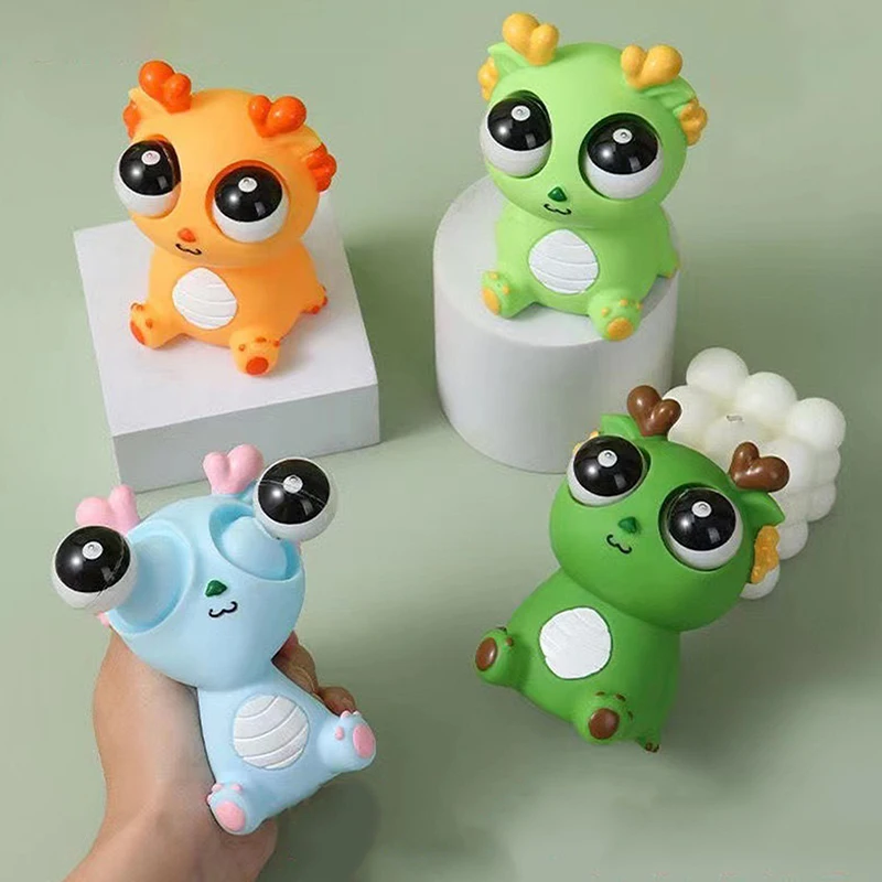 

Squeeze Toys Cartoon Big-Eyed Vegetable Worm Squeeze Toys For Anxiety Lovely Animal Squeeze Toy Anti-Pressure Toys Stress Balls