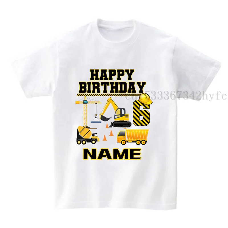 Machinery Truck Birthday T Shirt Family Matching Clothes Kids Boy Shirt Party Girls TShirt Clothing Children Outfit Custom Name Machinery Truck Birthday T Shirt Family Matching Clothes Kids Boy Shirt Party Girls TShirt Clothing Children Outfit Custom Name