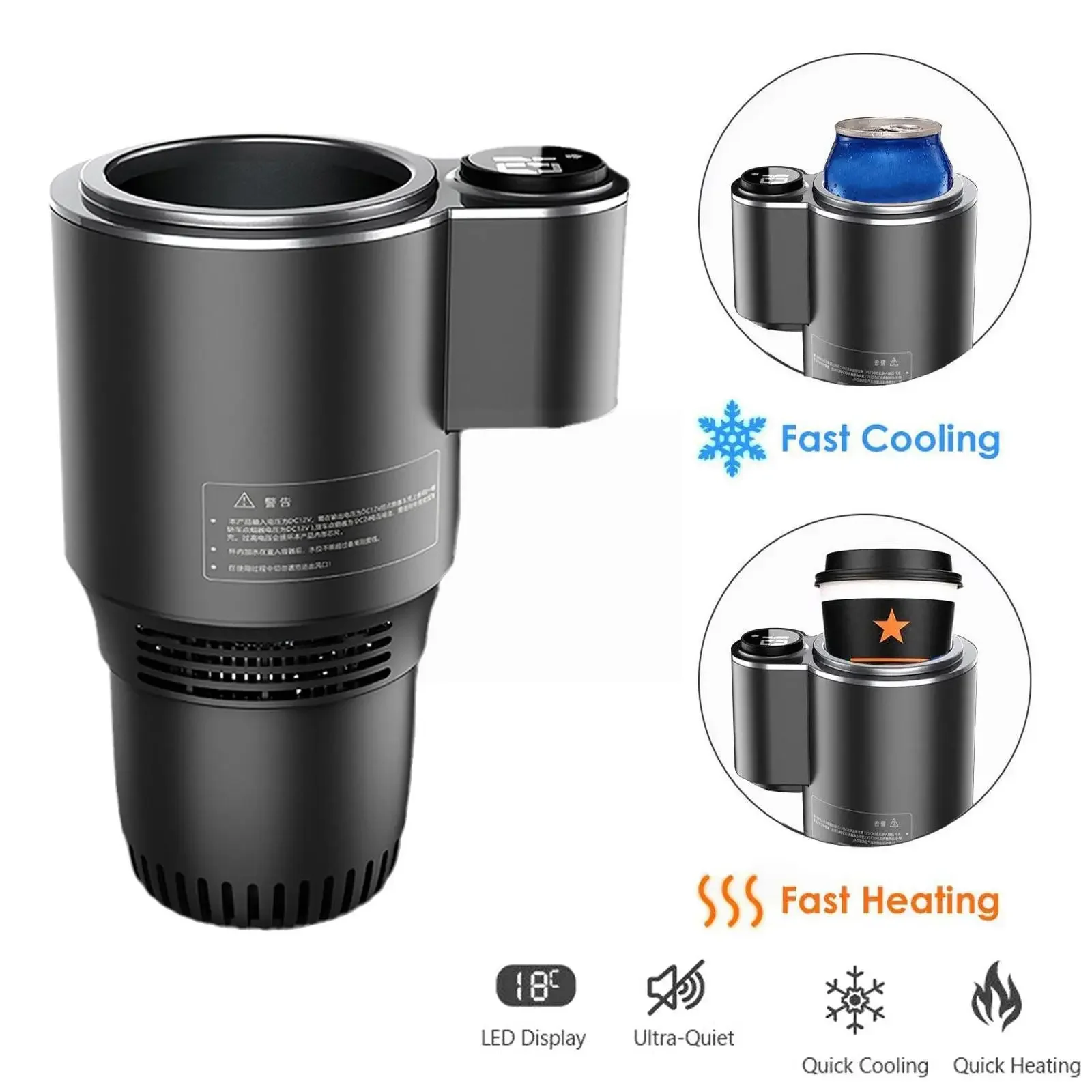 

Smart 2 In 1 Car Cup Cooler Warmer For Outdoor Travelling Portable Mini Auto Refrigerator 12V Cooling Heating Cup Drinks Ho H8F1