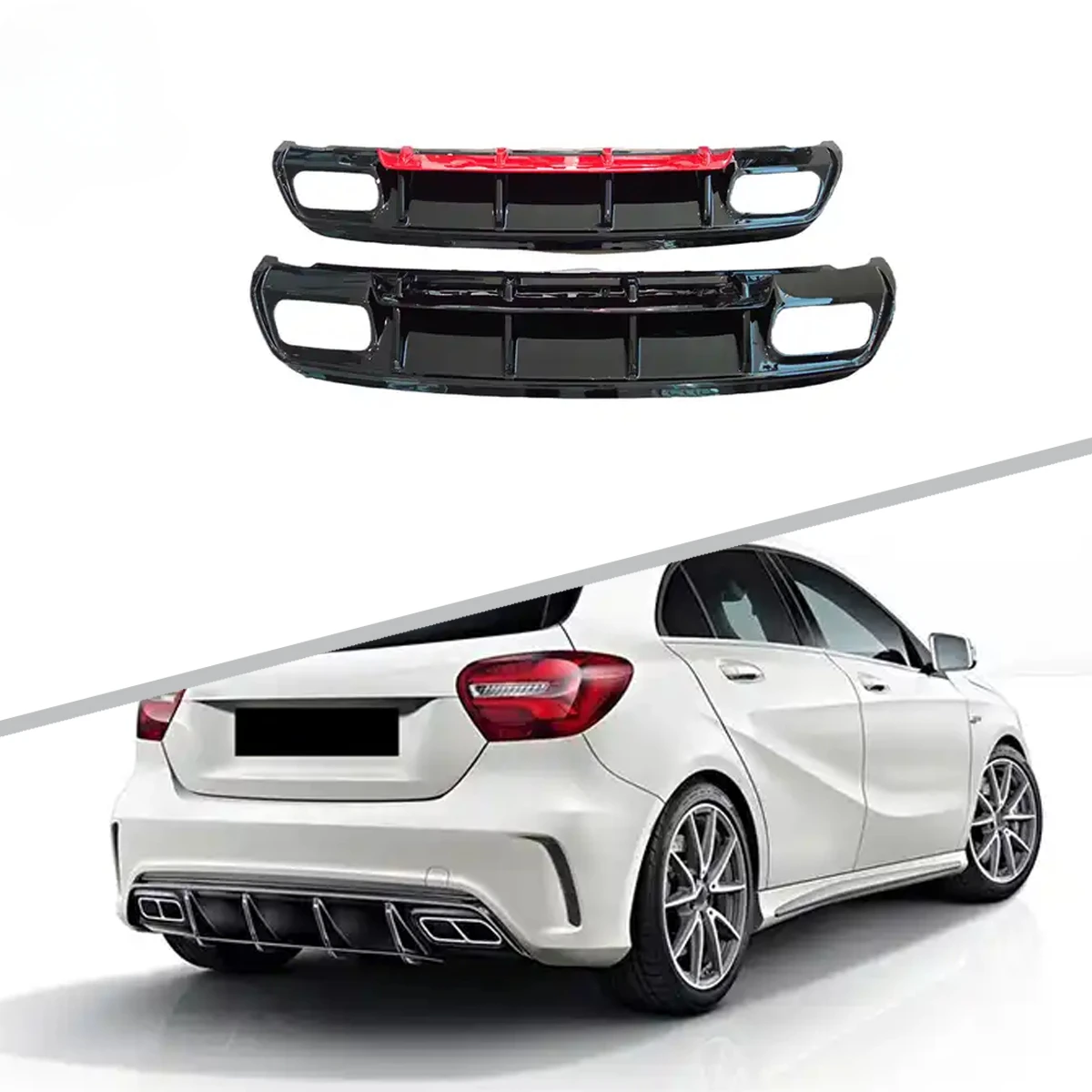 2016 A45 Style Car Bumper Rear Diffuser For Mercedes BENZ W176 AMG 2013-2015
2016 A45 Style Car Bumper Rear Diffuser For Mercedes BENZ W176 AMG 2013-2015