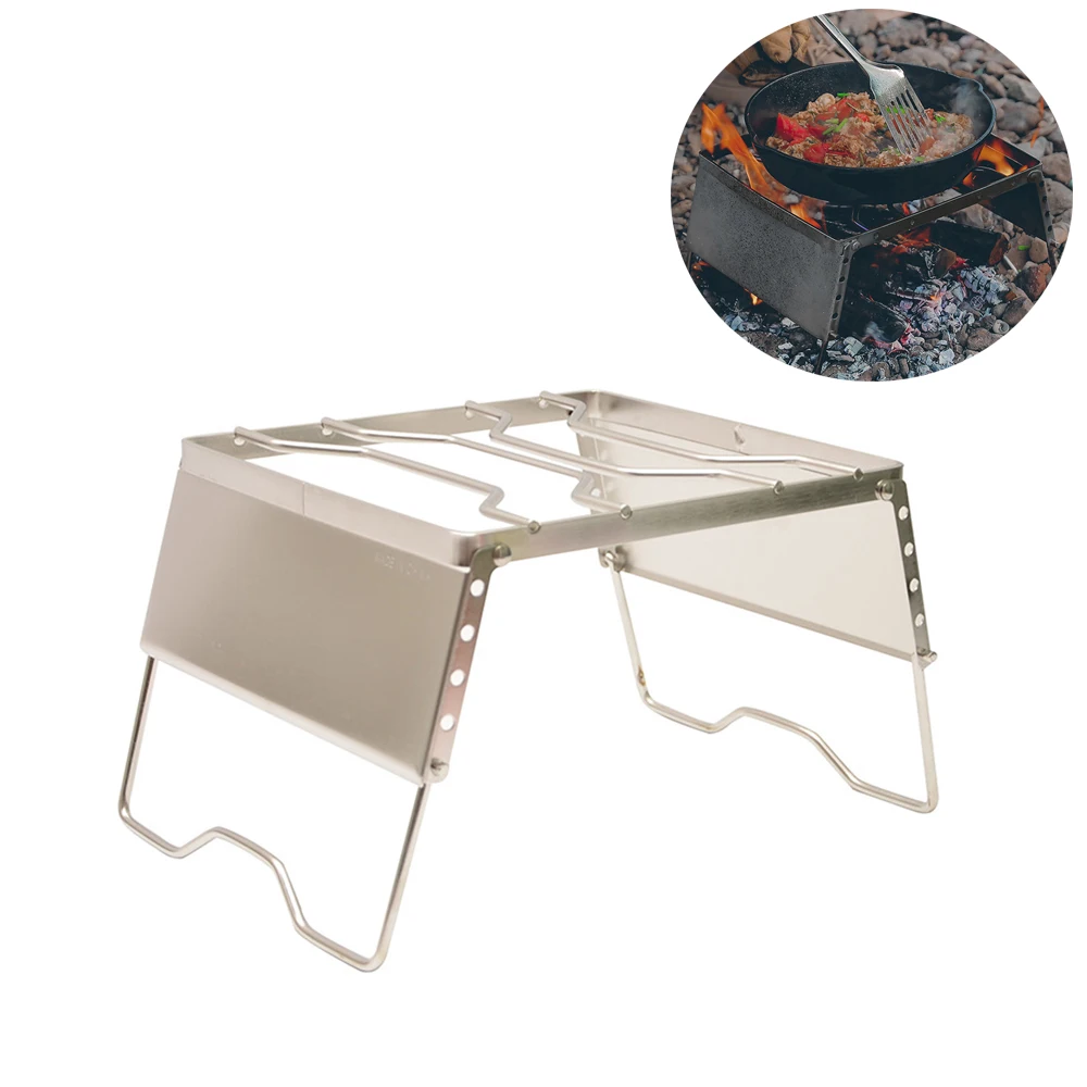 Portable Folding Campfire Grill With Wind Shield Stainless Steel BBQ Grill Gas Wood Stove Stand With Storage Bag Outdoor Camping
Portable Folding Campfire Grill With Wind Shield Stainless Steel BBQ Grill Gas Wood Stove Stand With Storage Bag Outdoor Camping