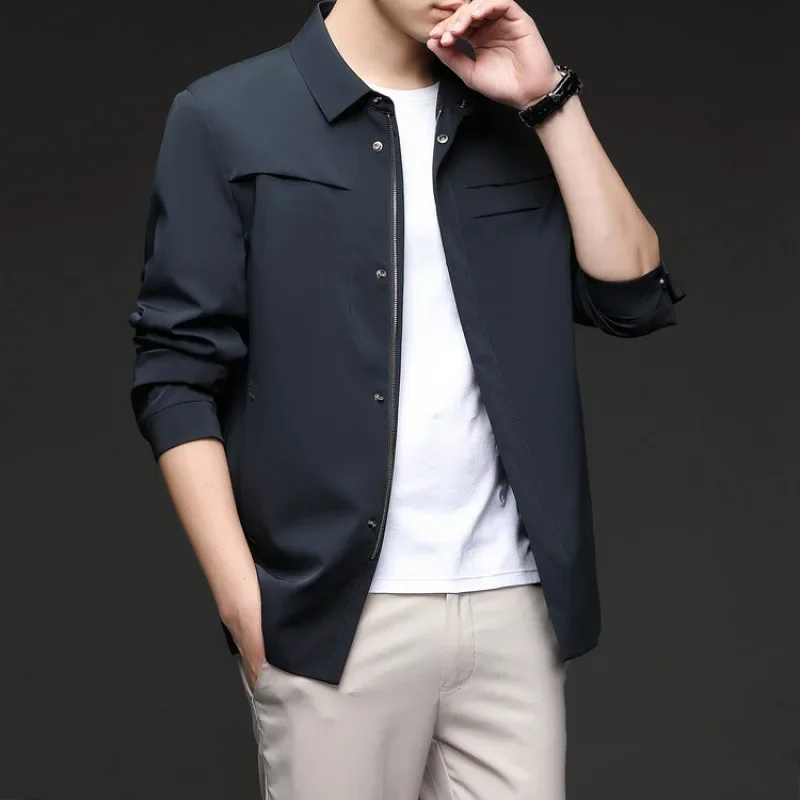 

The New Middle-aged Windbreaker Thick Middle-aged Men's Casual Jacket Autumn and Spring with Jacket Dropshipping