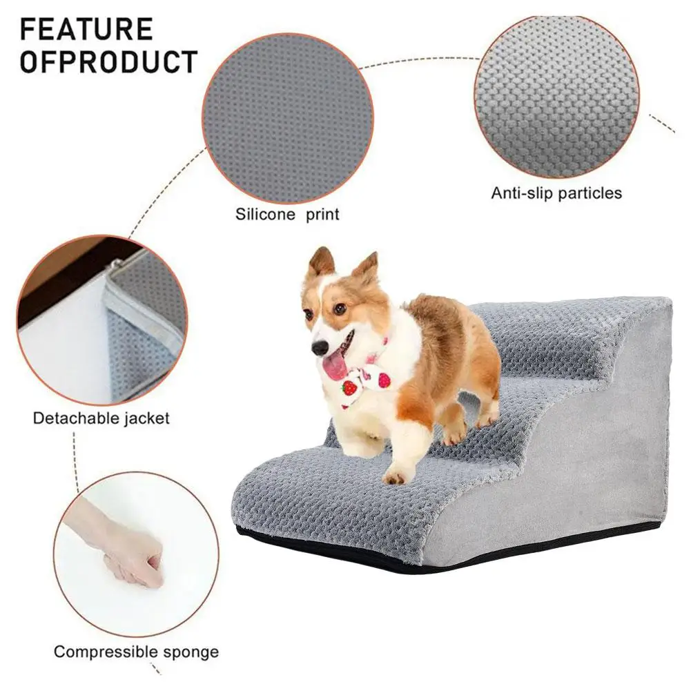 Removable Non-Slip Dog Stairs For High Couch And Bed 2/3 Steps Ramp For Old And Puppy Dogs Balanced Dog Steps Dropshipping C7Q9
Removable Non-Slip Dog Stairs For High Couch And Bed 2/3 Steps Ramp For Old And Puppy Dogs Balanced Dog Steps Dropshipping C7Q9