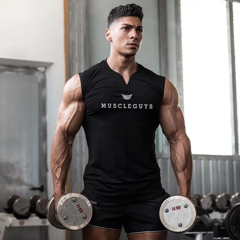 New Workout Mens Breathable Clothing Fashion Casual Tank Top Gym Bodybuilding Fitness Singlets Sporting Sleeveless V-Neck Vest
New Workout Mens Breathable Clothing Fashion Casual Tank Top Gym Bodybuilding Fitness Singlets Sporting Sleeveless V-Neck Vest