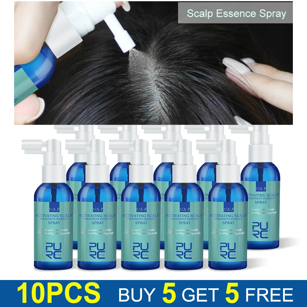 

PURC Hair Oil Dandruff Anti Itching Scalp Treatment Essence Spray Oil Control Cleansing Prevent Hair Loss Repair Scalp Hair Care