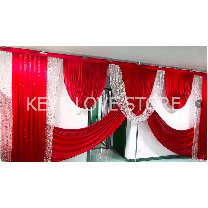 10X20ft Ice Silk Swags With Sequins Wedding Party Backdrop Drape Curtain Birthday Party Stage Background DIY Decoration Textiles
10X20ft Ice Silk Swags With Sequins Wedding Party Backdrop Drape Curtain Birthday Party Stage Background DIY Decoration Textiles