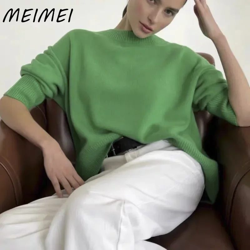 Women O Neck Long Sleeve Sweater Autumn Solid Elegant Thick Warm Knitted Pullover Ladies Casual Basic Jumpers Tops Sueter Mujer 
Women O Neck Long Sleeve Sweater Autumn Solid Elegant Thick Warm Knitted Pullover Ladies Casual Basic Jumpers Tops Sueter Mujer