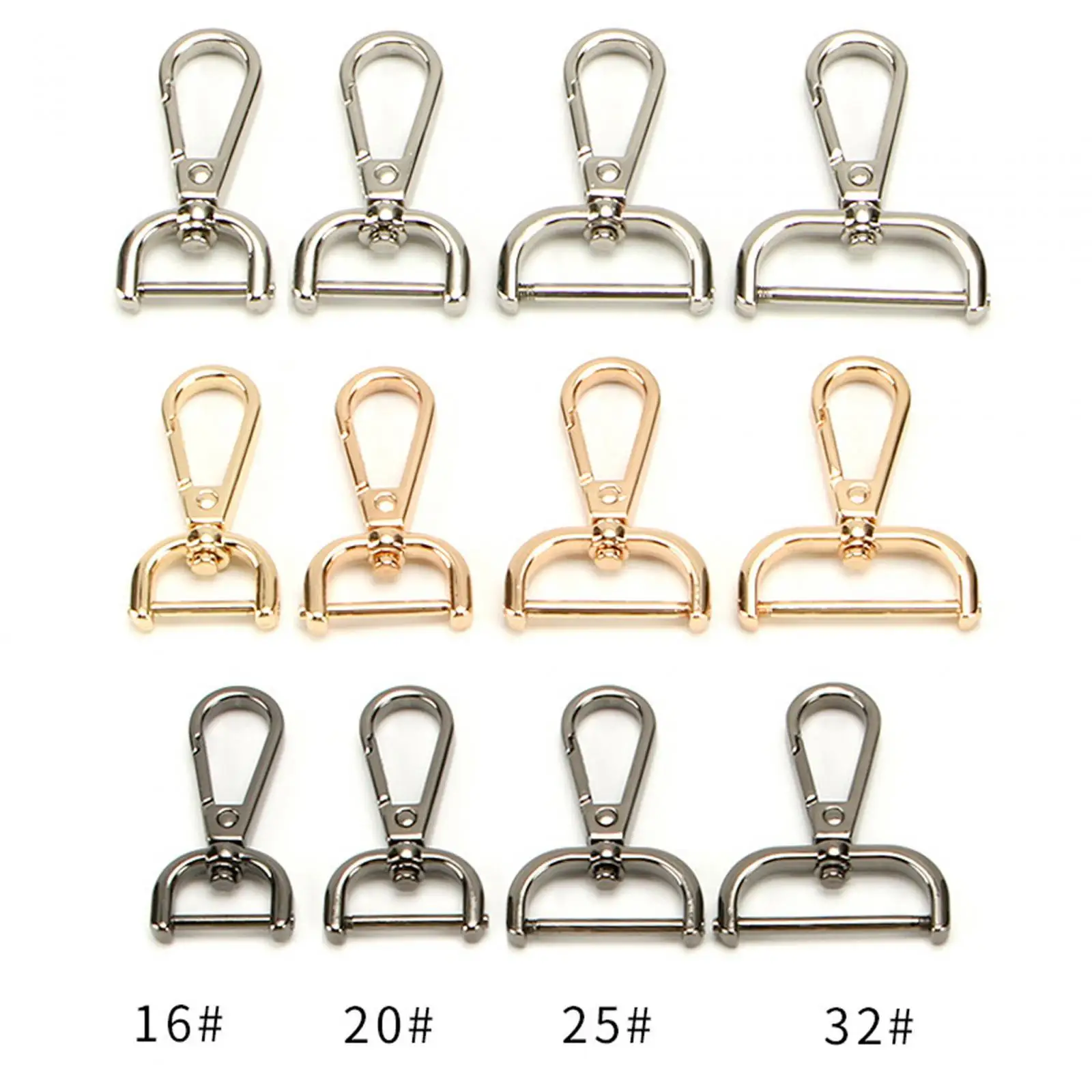 

Trigger Clips Metal Swivel Lobster Claw Clasps Swivel Snap Hooks for DIY Crafting Shoulder Strap Keychain Clip Crossbody Bag