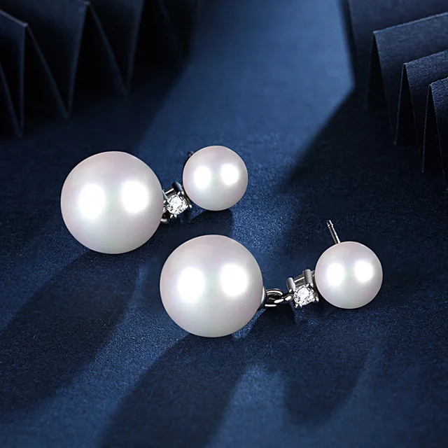 Boucles d'oreilles en perles d'eau douce naturelles pour femmes, boucles d'oreilles en argent regardé 2023, bijoux en perles véritables, cadeau de mariage, 925 2