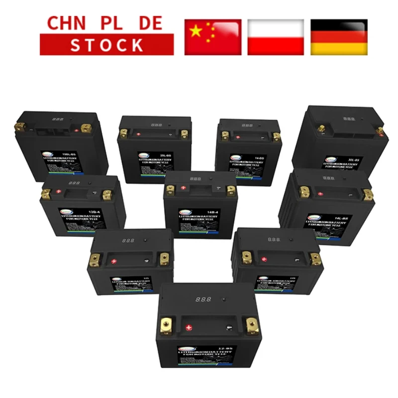 12V Motorcycle Battery LiFePO4 4Ah 7AH 9Ah Lithium Iron Phosphate Built in BMS CCA 260A 350A 450A 520A 620A for ATV UTV Scooter
12V Motorcycle Battery LiFePO4 4Ah 7AH 9Ah Lithium Iron Phosphate Built in BMS CCA 260A 350A 450A 520A 620A for ATV UTV Scooter