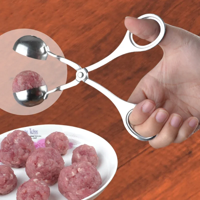 New Kitchen Convenient Meatball Maker Stainless Steel Stuffed Meatball Clip DIY Fish Meat Rice Ball Maker Meatball Mold Tools
New Kitchen Convenient Meatball Maker Stainless Steel Stuffed Meatball Clip DIY Fish Meat Rice Ball Maker Meatball Mold Tools