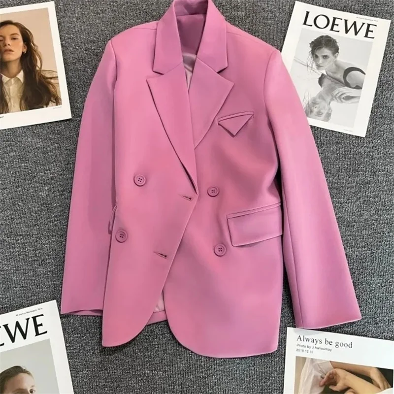 2024 Real Shoot Spring Autumn Women Blazers Jackets Casual Coat Tops Lady Double-breasted Suits Outerwear Female Blazers Coats
2024 Real Shoot Spring Autumn Women Blazers Jackets Casual Coat Tops Lady Double-breasted Suits Outerwear Female Blazers Coats