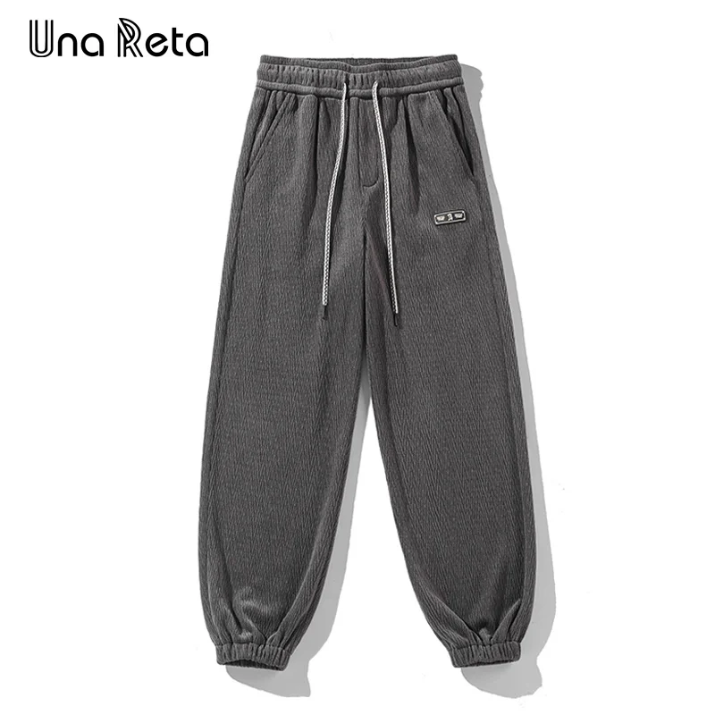 

Una Reta 2024 Spring New Man Pants Harajuku Hip Hop Sweatpants Pants Men Fashion Elastic Waistline Sweatpants Trousers