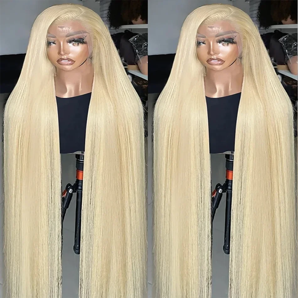 

Straight 13x6 HD Brazilian 613 Blonde 13x4 HD Lace Frontal Human Hair Wigs Transparent 200% Pre Plucked Lace Front Wig For Women