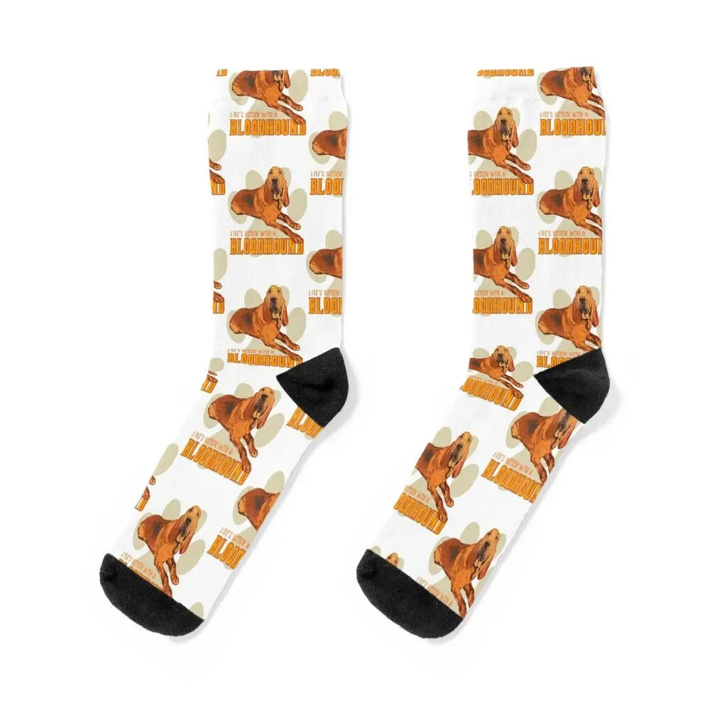 

Life's Better with a Bloodhound! Especially for Bloodhound Dog Lovers! Socks golf japanese fashion Socks For Man Women's