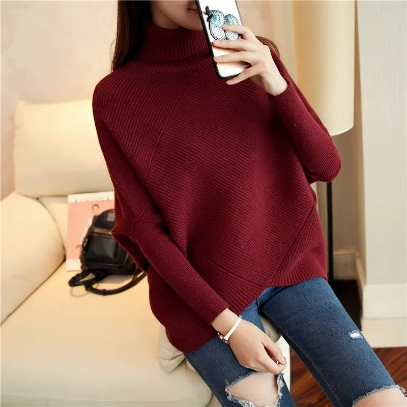 KnittedTurtleneck Sweater Women Autumn Winter Solid Batwing Sleeve Fluffy Sweater Jumper Ladies Knitwear
KnittedTurtleneck Sweater Women Autumn Winter Solid Batwing Sleeve Fluffy Sweater Jumper Ladies Knitwear