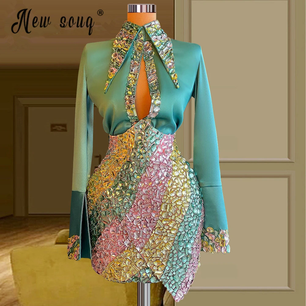 2023 Green Two Pieces Crystals Prom Gowns Soft Satin Beaded Blouse + Full Heavy Beaded Skirt Girls Graduation Party Dresses
2023 Green Two Pieces Crystals Prom Gowns Soft Satin Beaded Blouse + Full Heavy Beaded Skirt Girls Graduation Party Dresses