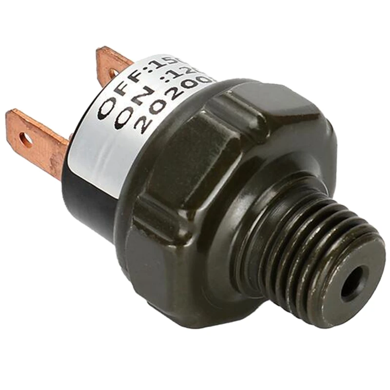 Выключатель давления воздуха на 1/4-psi, резьба для крепления резервуара, дюйма, NPT 12 В/24 В для звуковых сигналов поезда
Выключатель давления воздуха на 1/4-psi, резьба для крепления резервуара, дюйма, NPT 12 В/24 В для звуковых сигналов поезда