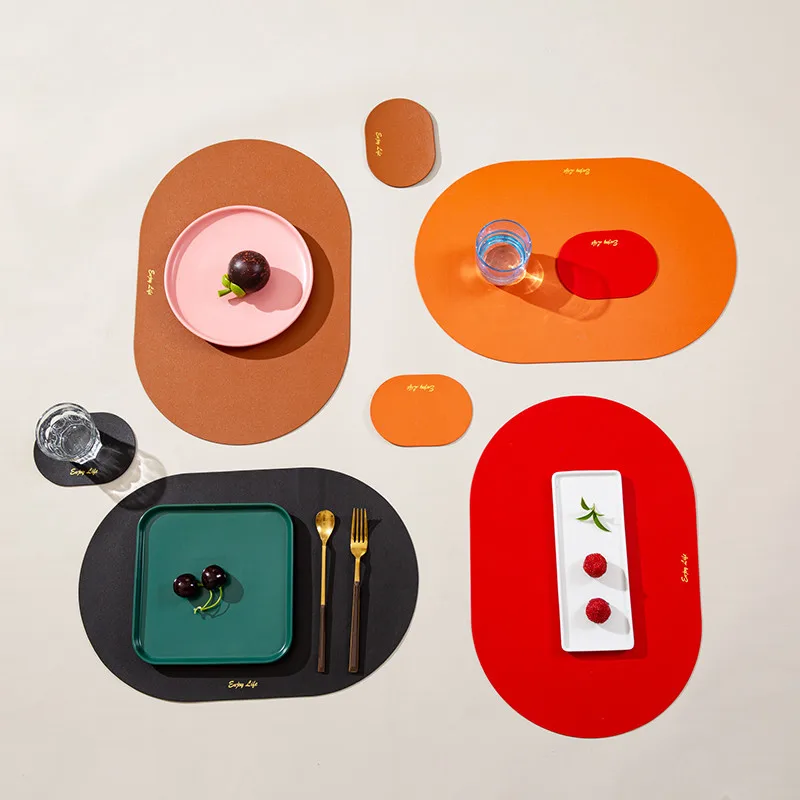 Placemat for Dining Table Waterproof Non-Slip PU Leather Place Mat Set Kitchen Accessories Coaster Cup Wine Tableware Pad
Placemat for Dining Table Waterproof Non-Slip PU Leather Place Mat Set Kitchen Accessories Coaster Cup Wine Tableware Pad