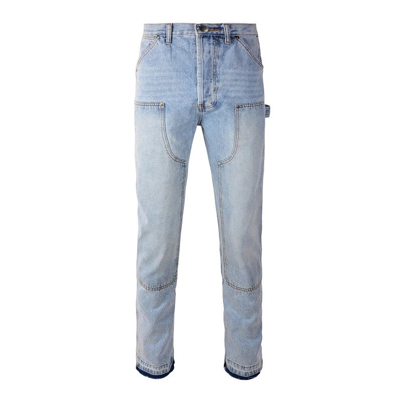 

Синие мужские свободные джинсы с множеством карманов A9302 2024, уличные джинсы Lumberjack