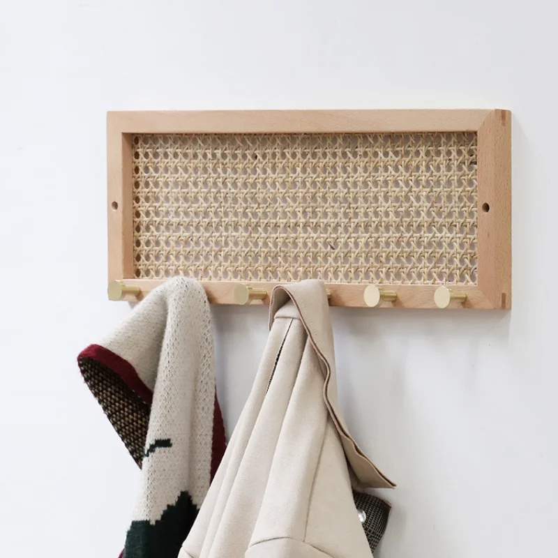 Japanese Rattan Woven Wall Hooks with Natural Wood Towel Holder Homestay Decoration and Key Holder for Aesthetic Organization
Japanese Rattan Woven Wall Hooks with Natural Wood Towel Holder Homestay Decoration and Key Holder for Aesthetic Organization