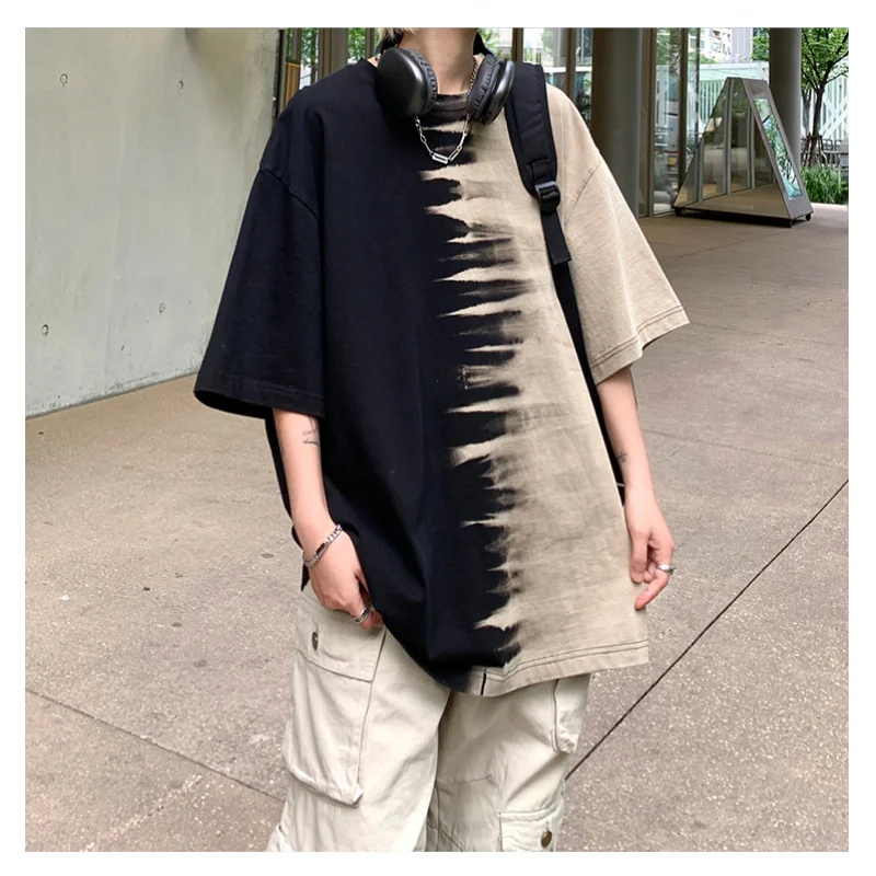 Fashion Men's Streetwear Oversized T-shirts Cotton Contrast Color Short Sleeve Casual Tees Man Loose Hip Hop Summer Clothing
Fashion Men's Streetwear Oversized T-shirts Cotton Contrast Color Short Sleeve Casual Tees Man Loose Hip Hop Summer Clothing