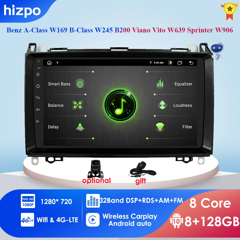 Автомагнитола 2 din автомобильный dvd-плеер для Mercedes Benz B200 класс A B W169 W245 Viano Vito W639