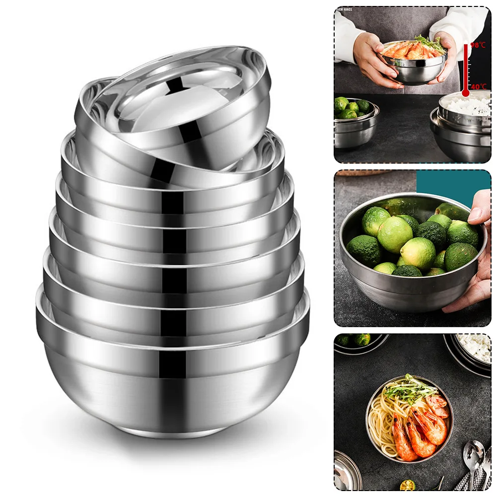 Scaled Mixing Bowl Stainless Steel Whisking Bowl For Knead Dough Salad Cooking Baking Container Kitchen Supplies
Scaled Mixing Bowl Stainless Steel Whisking Bowl For Knead Dough Salad Cooking Baking Container Kitchen Supplies