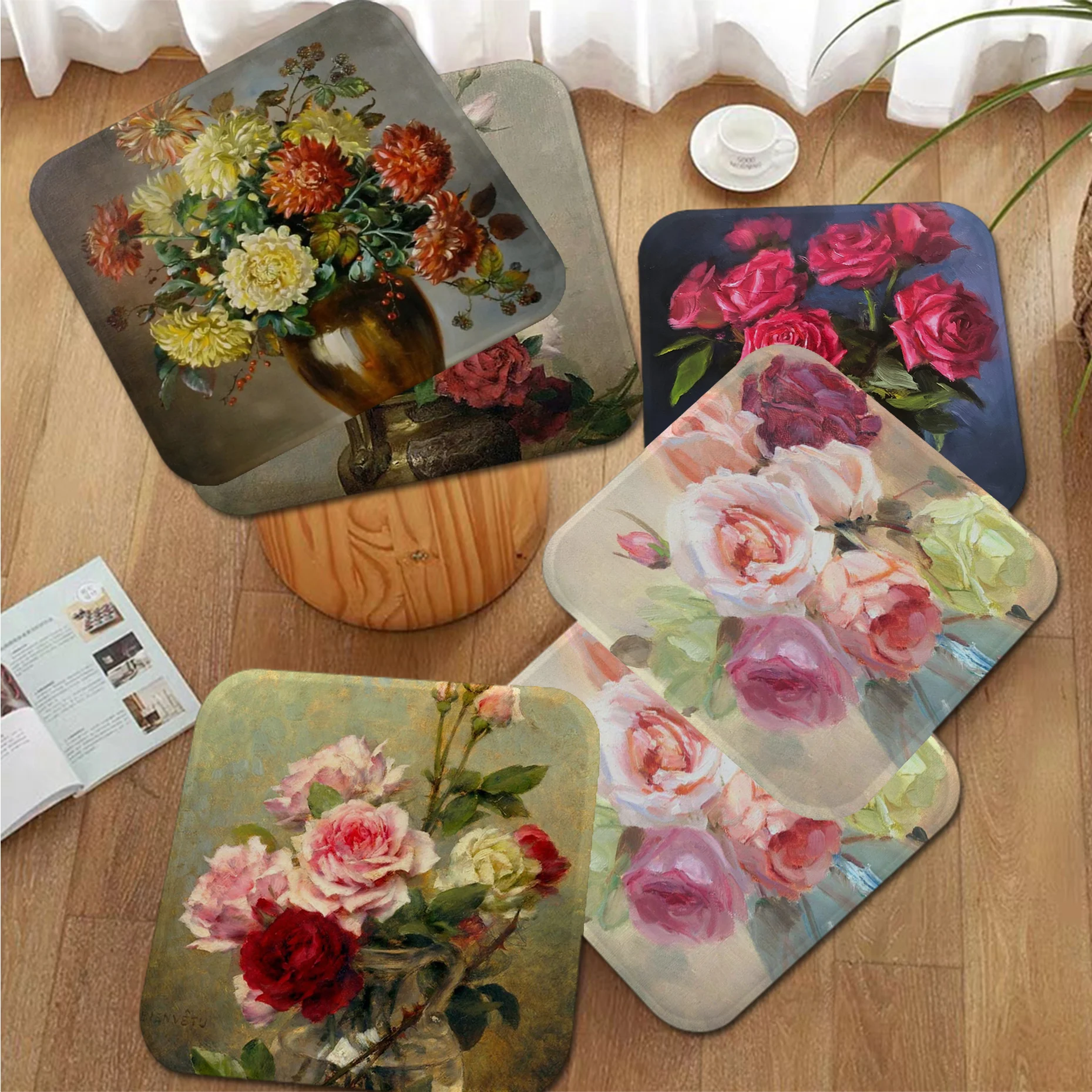 Flowers Rose Cushion Mat Creative Dining Chair Cushion Circular Decoration Seat For Office Desk Cushions Home Decor
Flowers Rose Cushion Mat Creative Dining Chair Cushion Circular Decoration Seat For Office Desk Cushions Home Decor