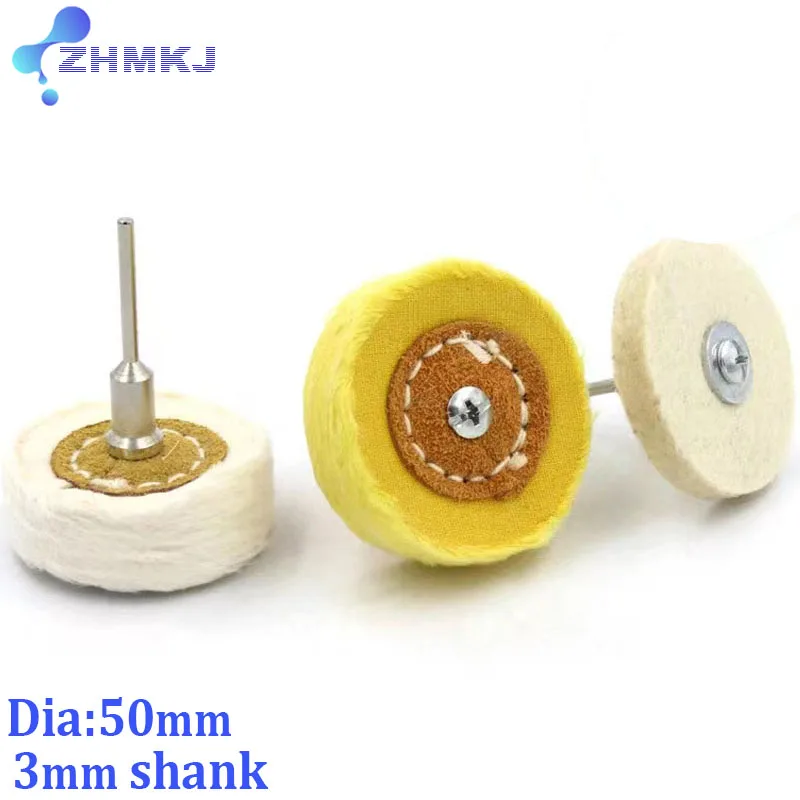 

3mm Shank T Style Buffing Wheel Grinding Head Polishing Cloth Brush For Dremel Rotary Abrasive Tools Polish Grinder Dia 50mm