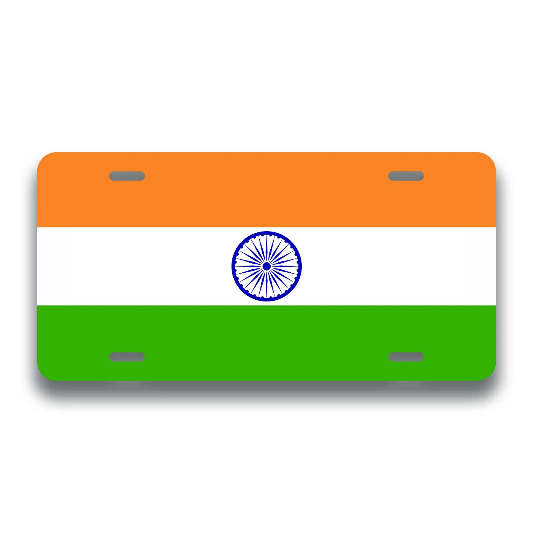 

Индийский флаг, бирка для номерного знака, новинка, металл | УФ-печать, металл | 6 дюймов на 12 дюймов | Автофургон, трейлер, настенный магазин